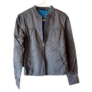 DC Grey Jacket Bomber Style Medium Y2K